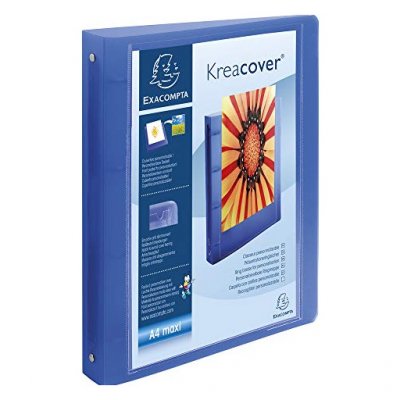 EXACOMPTA Classeur personnalisable transparent A4 - dos 30 mm - couleur assortie