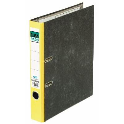ELBA Classeur rado papier marbr&eacute;,largeur de dos: 50 mm jaune  100022595
