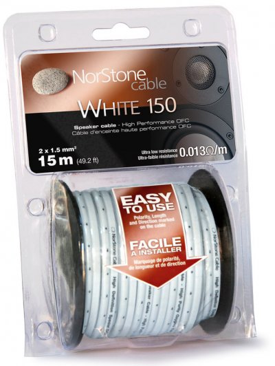 NORSTONE Classic W150 - C&acirc;ble pour haut-parleur en vrac - 1.5 mm&sup2; - 15 m - blanc