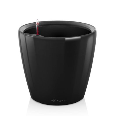 LECHUZA Classico Premium LS 21 - kit complet, noir brillant &Oslash; 21 X 20