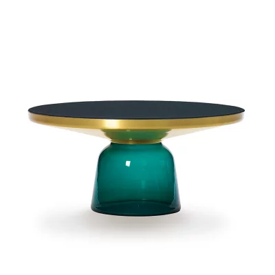 ClassiCon - Bell Table basse, laiton / vert &eacute;meraude