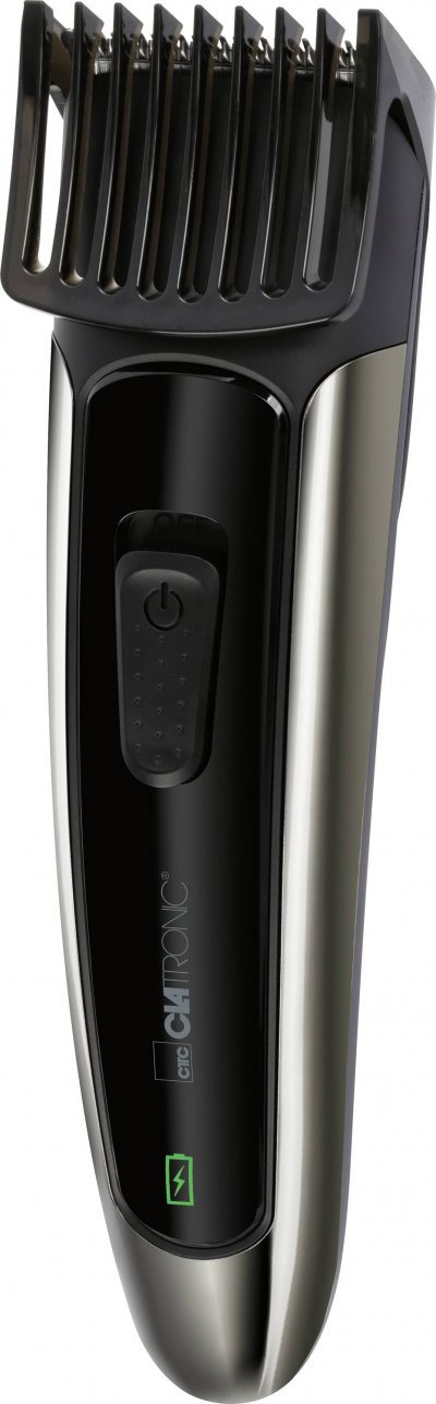 CLATRONIC  HSM/R 3827 chrom-schwarz USB-C Tondeuse &agrave; barbe noir,argent