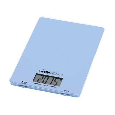 CLATRONIC  KW 3626 Balance de cuisine LCD en verre jusqu'&agrave; 5kg bleu