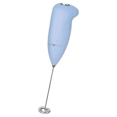 CLATRONIC  MS 3089 Mousseur &agrave; lait &agrave; piles en acier inoxydable Bleu