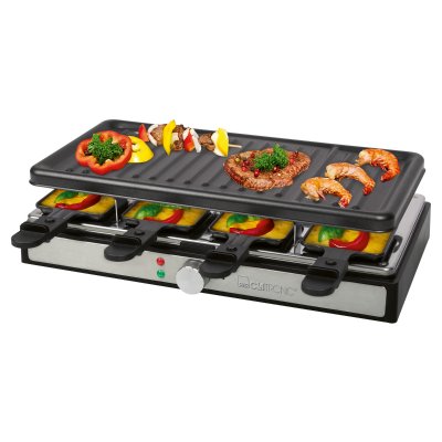 CLATRONIC  Raclette Grill RG 3757 Noir 8 po&ecirc;lons Antiadh&eacute;sif