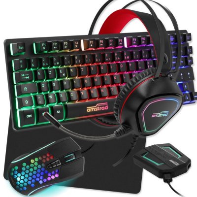 AMSTRAD Clavier  AZERTY Fran&ccedil;ais r&eacute;tro&eacute;clair&eacute; Legends Pack