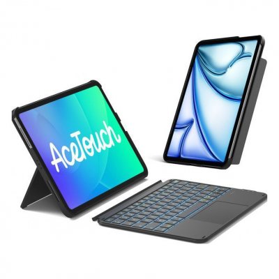 INATECK Clavier AZERTY pour iPad 10e/11e A16, Air 11"" M4/M3/M2 - Noir