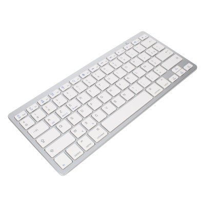 AVIZAR Clavier Bluetooth AZERTY avec 7 Raccourcis multim&eacute;dia Autonomie 30j Argent