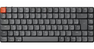 KEYCHRON Clavier de jeu m&eacute;canique  K3 Max RGB Gateron marron Hot-Swap gris