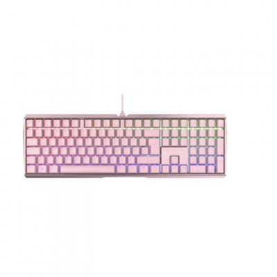 CHERRY Clavier de jeu, usb, rvb, mx blue, rose, fr 4025112103131