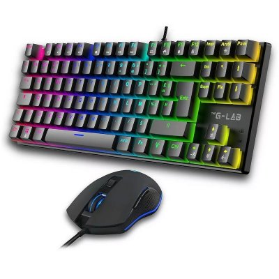 THE G LAB Clavier et souris gaming THE G-LAB COMBO MERCURY EX TKL m&eacute;canique RGB