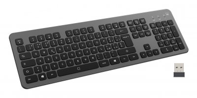 EWENT Clavier  EW3296 Noir Gris Espagnol Qwerty AZERTY