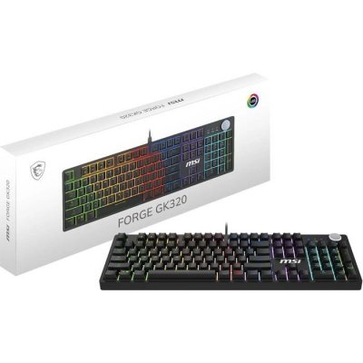 MSI Clavier Gamer Filaire - Switches M&eacute;caniques Red - Forge Gk320 - Format Standard - Rgb - Noir