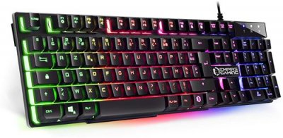 EMPIRE GAMING Clavier Gamer K300 - 105 Touches Semi-M&eacute;caniques - R&eacute;tro&eacute;clairage LED RGB - USB Filaire - AZERTY