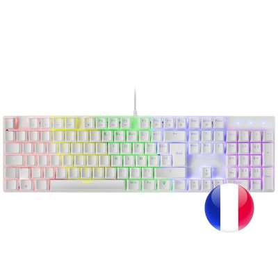 MARS GAMING Clavier gamer m&eacute;canique (red switch) mk422 rgb (blanc) MK422WRFR