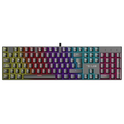 THE G LAB Clavier Gamer M&eacute;canique - Switch Rouge - Keyz Radium - 100% - Filaire - Rainbow