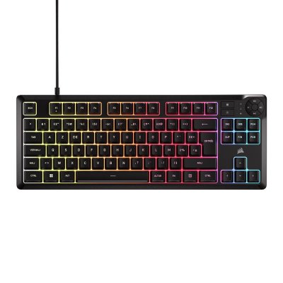 CORSAIR Clavier gamer - Membrane -  - K55 Core TKL - QWERTY - RGB