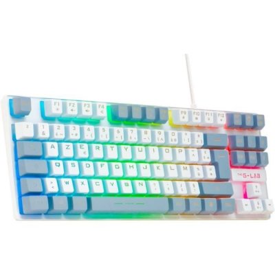 THE G LAB Clavier Gamer - The G-Lab - KEYZ CAESIUM - RGB - Blanc & gris - TKL 