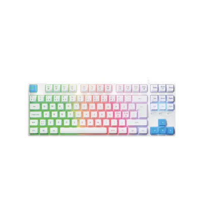 ALPHA OMEGA PLAYERS Clavier gaming Azerty filaire  Gama TKL Blanc 