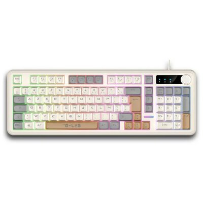 THE G LAB Clavier gaming filaire Azerty Keyz Caesium Ex avec molette de volume