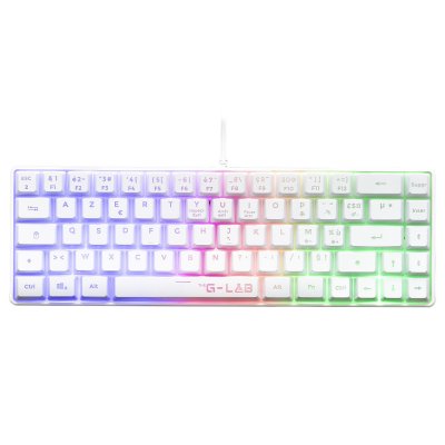 THE G LAB Clavier Gaming - THE G-LAB - KEYZ-HYDROGEN-W/FR - Membrane 60% Blanc