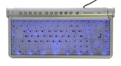  CLAVIER LUMINEUX FRAN&Ccedil;AIS-H&Eacute;BREU NOIRE