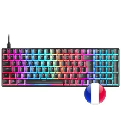 MARS GAMING Clavier m&eacute;canique gaming MKULTRA clavier USB AZERTY Fran&ccedil;ais Noir