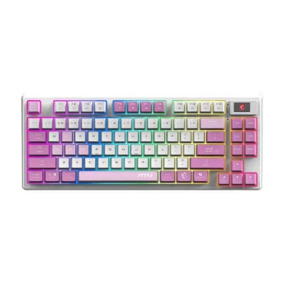 MSI Clavier m&eacute;canique -  - FORGE GK600 TKL W - Violet - USB - TKL