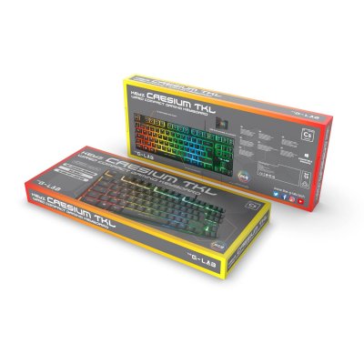 THE G LAB Clavier PC The G-LAB Keyz CAESIUM - Gaming filaire USB RGB 