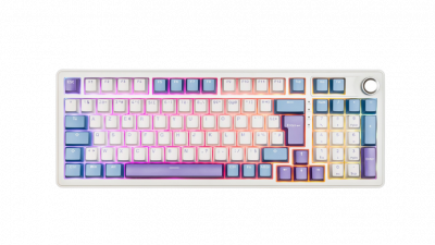 THE G LAB Clavier PC The G-LAB Keyz Elite 400 RGB Triple Mode - Blanc/Bleu