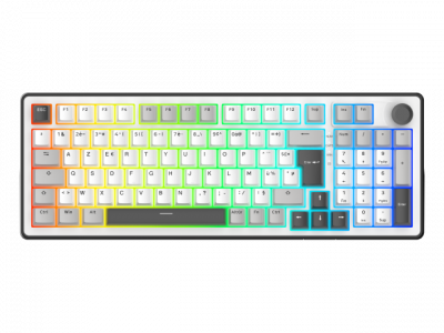THE G LAB Clavier PC The G-LAB Keyz Elite 400 RGB Triple Mode - Blanc/Gris