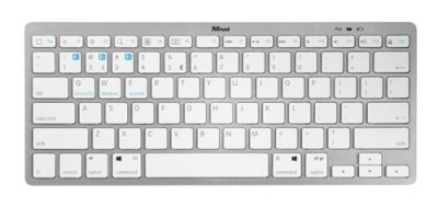 TRUST Clavier sans fil Bluetooth  Nado Argent