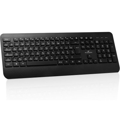 BLUESTORK Clavier sans fil - Touches creus&eacute;es ergonomiques - Office R2 - AZERTY - Neuf