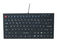 MANUTAN Clavier /Souris compact en silicone rigide &eacute;tanche USB noir