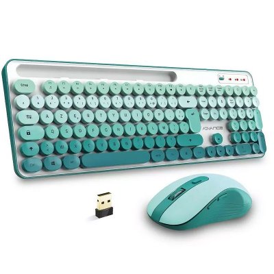 ADVANCE Clavier souris sans fil avec technologie RF 2.4 GHz, 1600 dpi, 6 boutons, AZERTY Fran&ccedil;ais. 