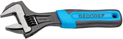 GEDORE Cl&eacute; &Agrave; Fourche De 10" R&eacute;glable Phosphat&eacute;e Avec Poign&eacute;e En Plastique