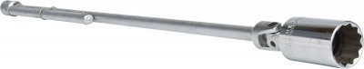 KS TOOLS Cl&eacute; &agrave; poign&eacute;e "longue" &agrave; cardan 12 pans sp&eacute;cial bougie, 21 mm