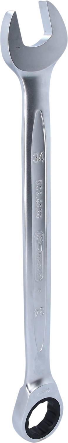 KS TOOLS Cl&eacute; mixte &agrave; cliquet CHROMEplus 72 dents 34 mm  503.4230