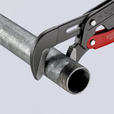 KNIPEX Cl&eacute; Serre-tubes "s" 420mm - Gain&eacute;e Pvc - R&eacute;glage Par Bouton - 60mm