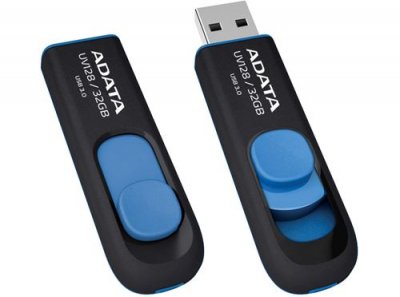 ADATA TECHNOLOGY Cl&eacute; USB 16GB Adata DashDrive Serie UV128 Noir et Bleu