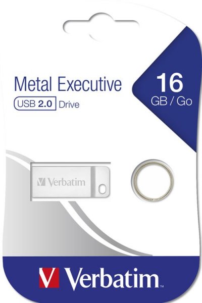 VERBATIM Cl&eacute; usb 16go  m&eacute;tallique 2.0 argent 