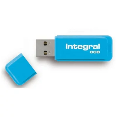 INTEGRAL Cle USB 2.0  Neon 8Go Bleu