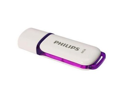PHILIPS Cle USB 2.0  FM64FD70B Snow edition 2.0 64Go Violet Blanc