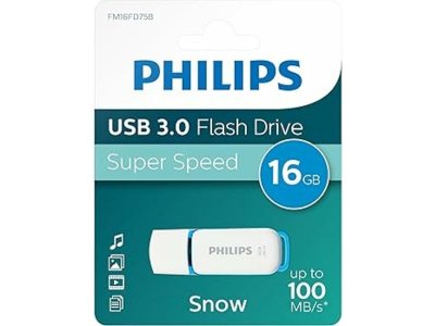 PHILIPS Cle USB 3.0  FM16FD75B Snow edition 16Go Blanc