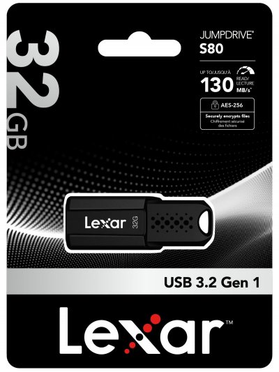 LEXAR Cl&eacute; USB 3.1  JumpDrive S80 32 Go Noir 