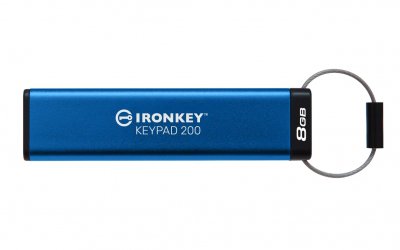 KINGSTON Cl&eacute; USB 3.1 Type A  IronKey Keypad 200 8 Go