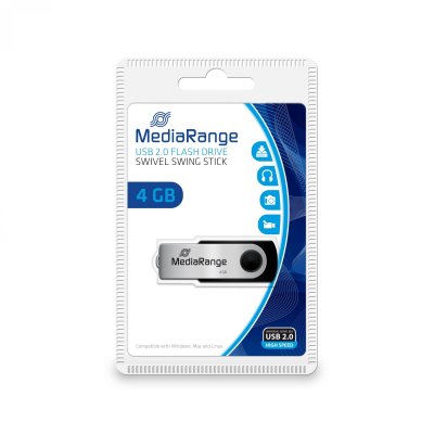 MEDIARANGE Cl&eacute; usb 4go  2.0 argent 