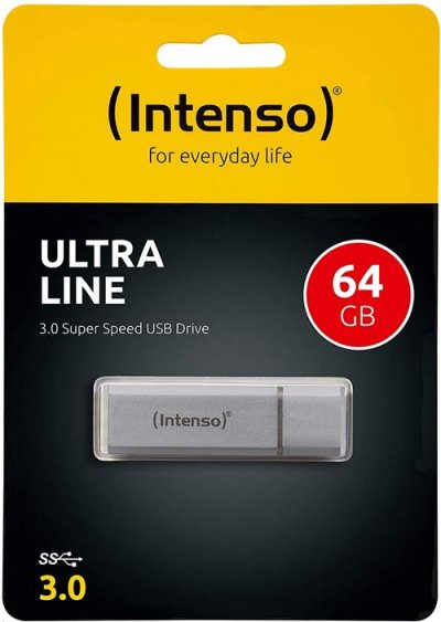 INTENSO Cl&eacute; USB 64GB  Alu Line argent&eacute;