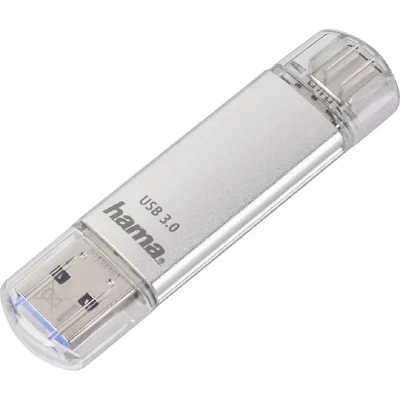 HAMA Cl&eacute; USB C-Laeta, USB-C USB 3.1/USB 3.0, 256 GB, 70 MB/s, argent 