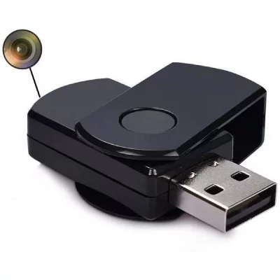 YONIS Cl&eacute; USB Cam&eacute;ra Espion HD Surveillance Photo et Vid&eacute;o Audio Int&eacute;gr&eacute; 32 Go + SD 4Go